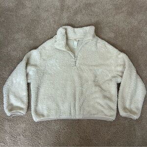 H&M Cream Fleece Women's Quarter Zip